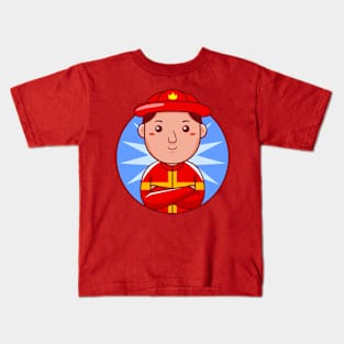 Firefighter Man Kids T-Shirt
